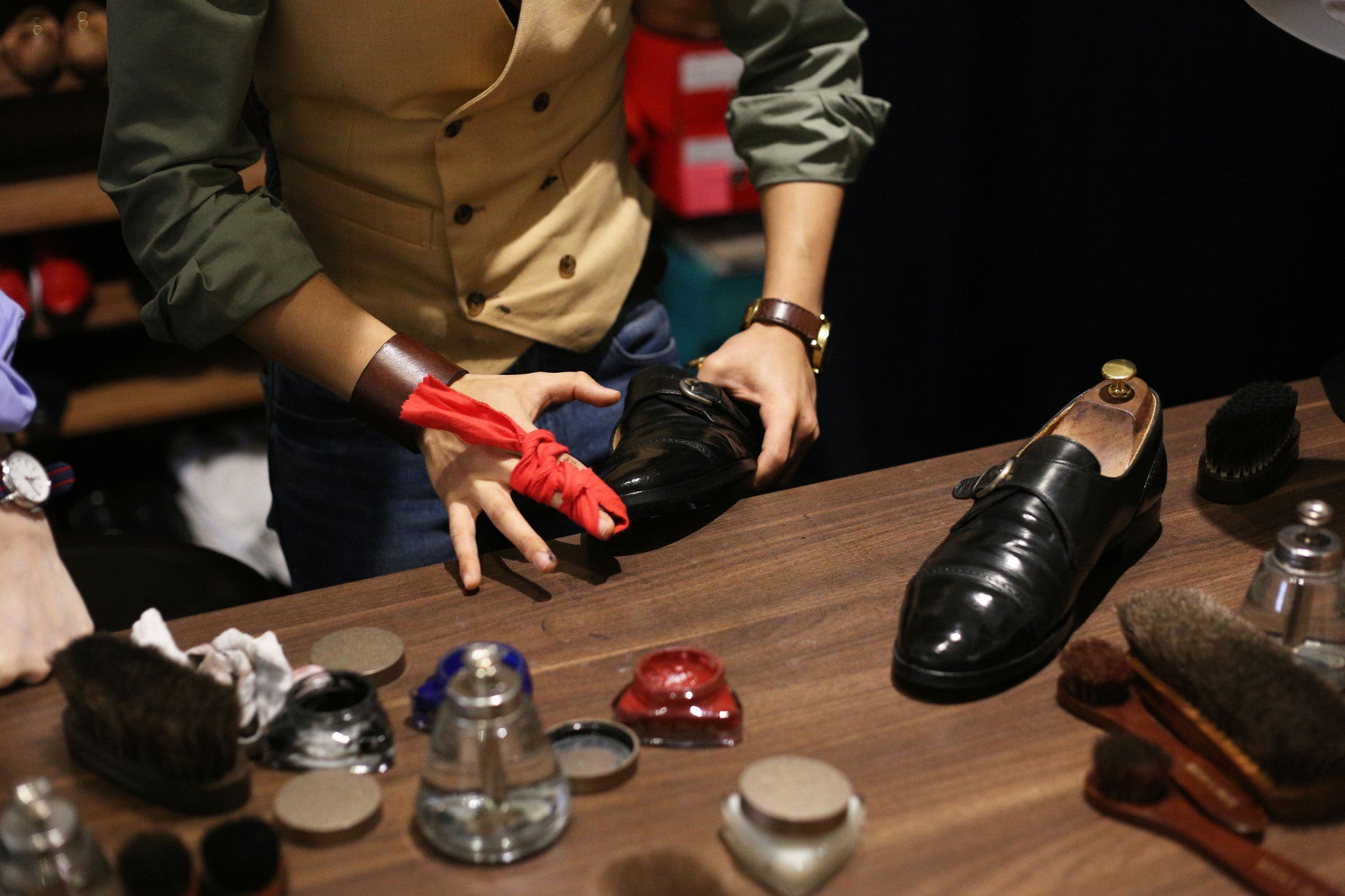 Recap : Shoe Shine Workshop with Japanese Shoe Shine Artist Gaku Sato