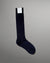 Tabio Pin Dot Mid Calf Socks - Black Purple