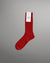 Tabio 2x2 Cotton Ribbed Socks - Red