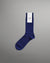 Tabio Solid 14x2 Ribbed Regular Socks - Purple Navy