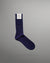 Tabio 2x2 Cotton Ribbed Socks - Dark Purple