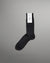 Tabio Pin Dot/Pin Stripe Mid Calf Socks - Brown