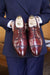Seconds - Edward Green Burgundy Punched Cap Toe Derby UK 8.5