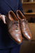 Seconds - Peal & Co. Brown Punched Cap Toe Oxford UK 9.5