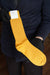 Tabio 2x2 Cotton Ribbed Socks - Yellow