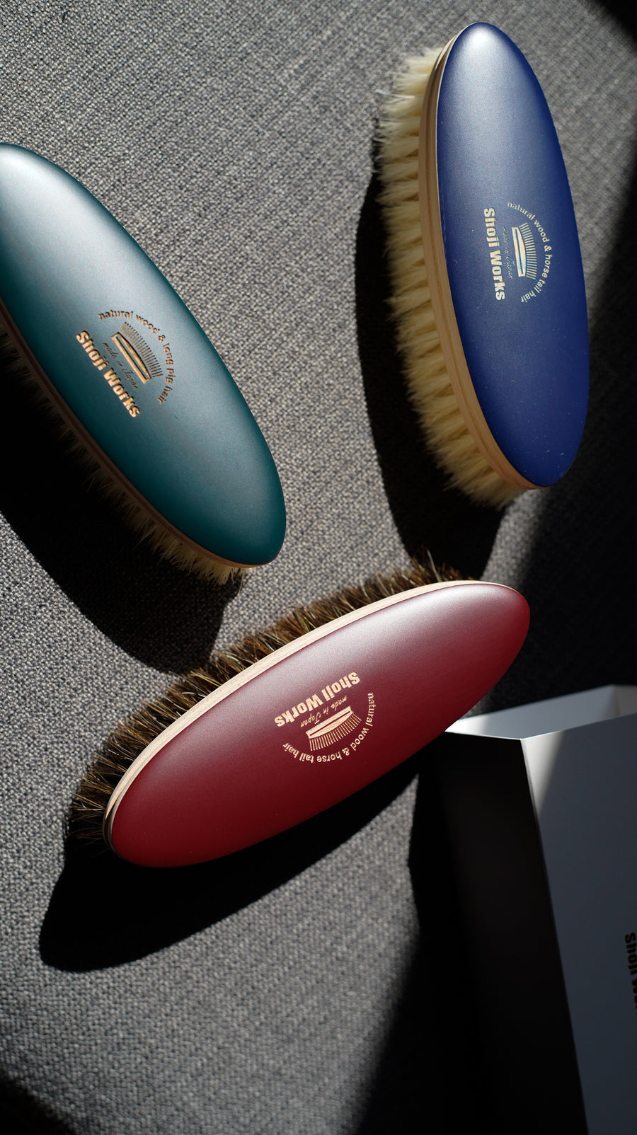 Horsehair Shoe Polish Brush - Made in Japan by Shoji Works (Blue)
