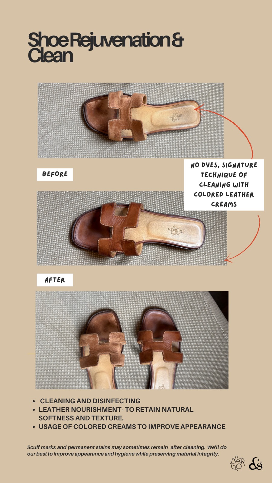 Shoe rejuvenation & clean