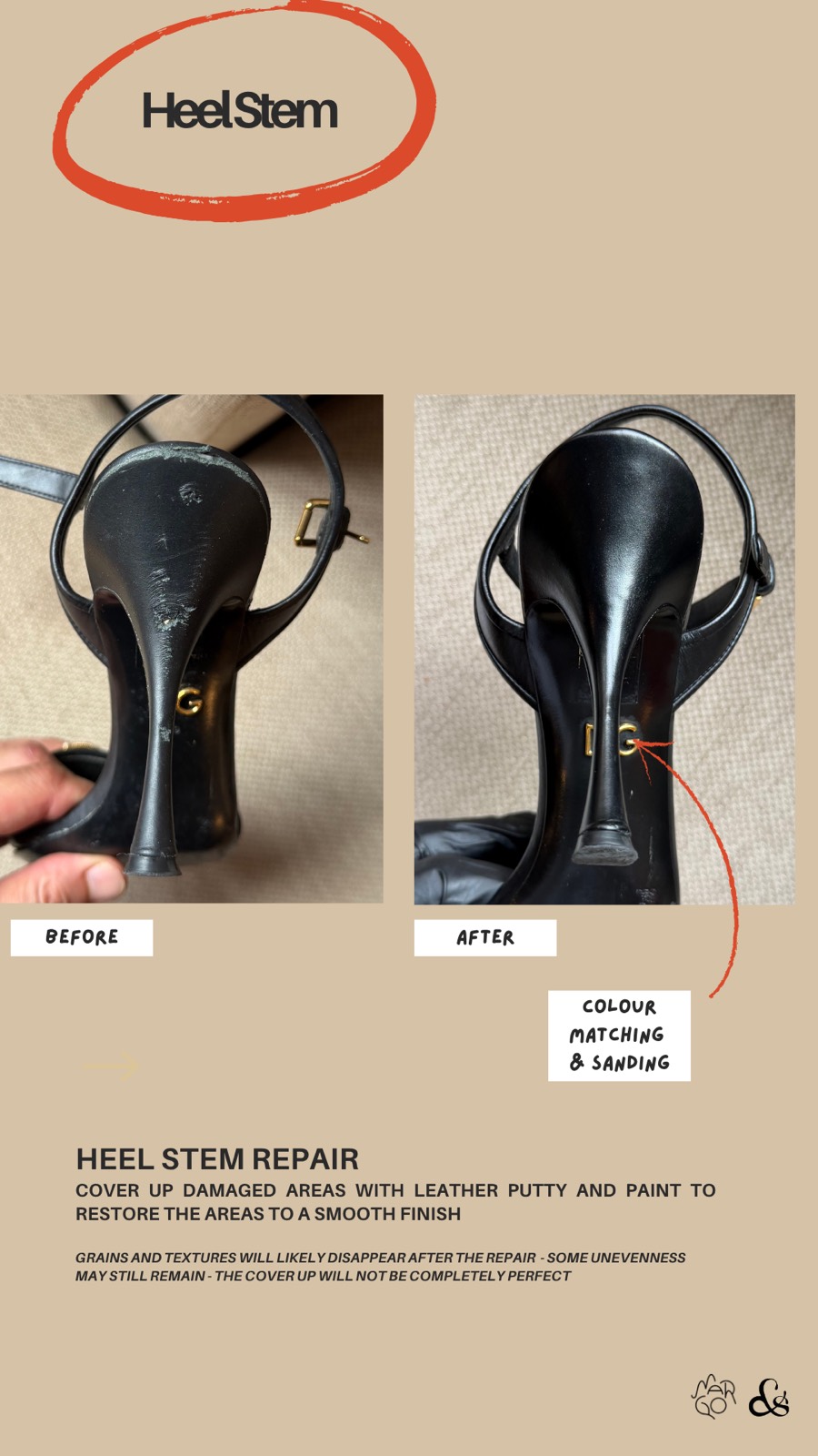 Heel stem repair